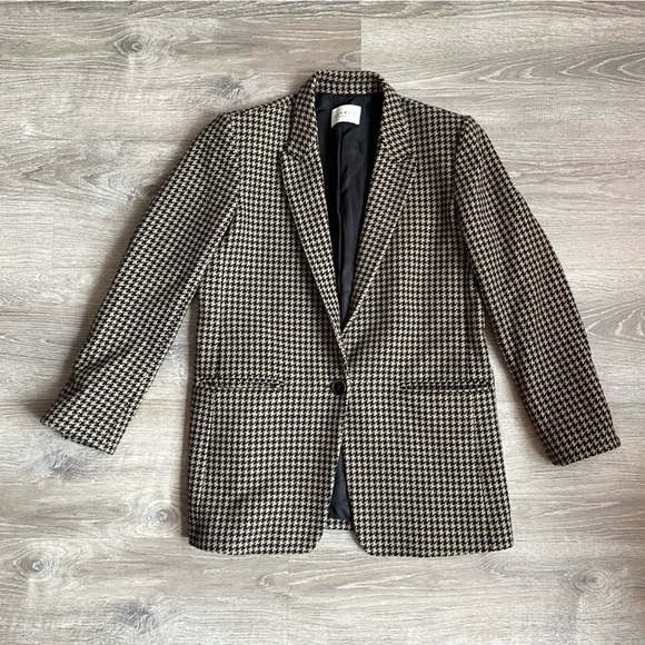 Sandro Lodger Houndstooth Wool-blend Jacket - Picture 6 of 10
